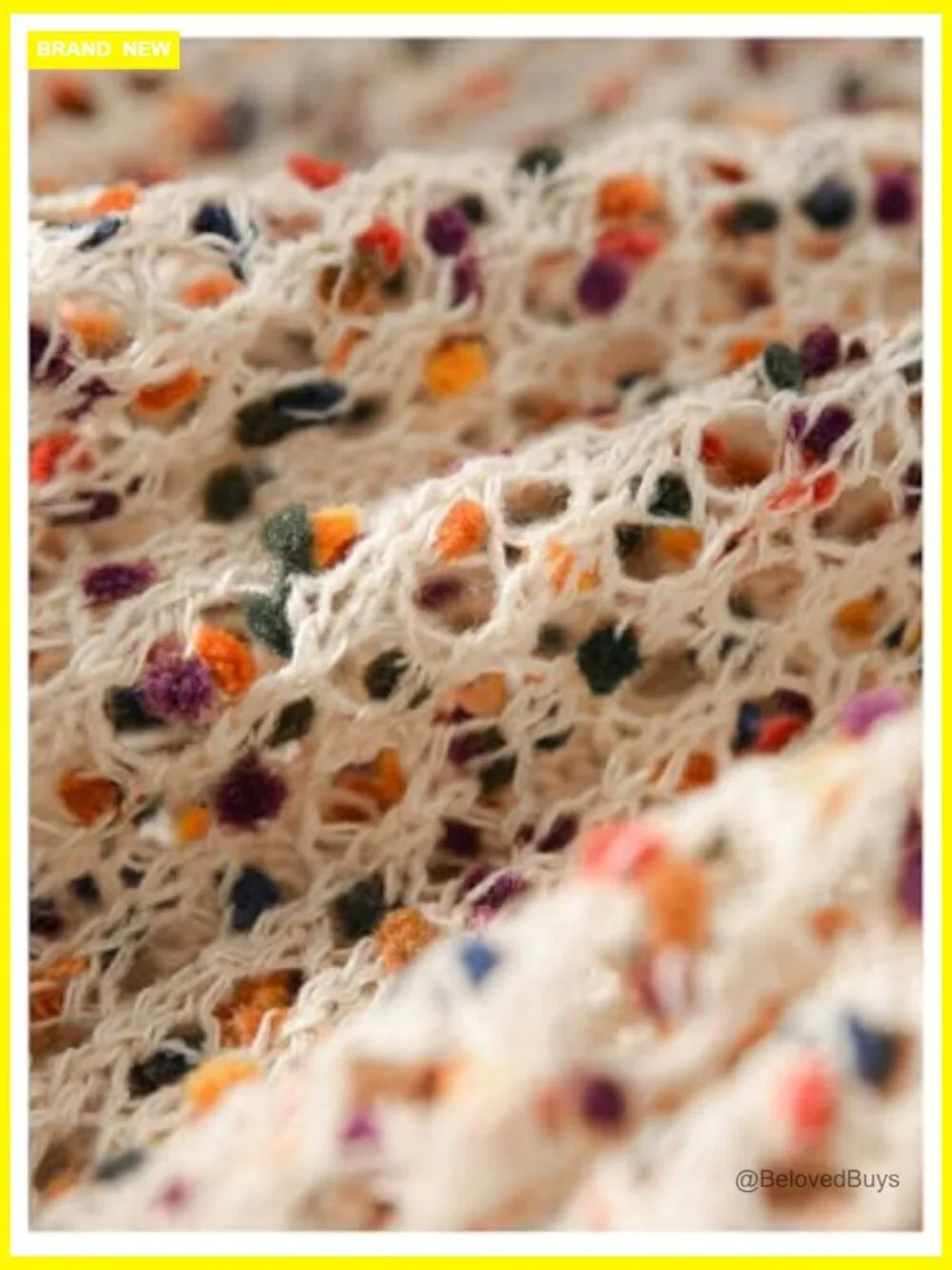 Plus Size Boho Crochet Crop Sweater Bell Sleeve Boat Neck Pullover - Picture 5 of 5